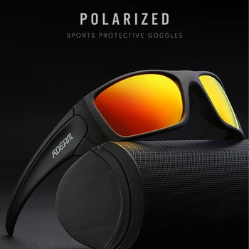 KDEAM Unisex Obdĺžnikový Polarizované slnečné Okuliare pre Mužov Beží Lezenie Športové Slnečné Okuliare Reálne Potiahnuté Objektív TR90 Rám