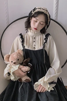 Japonský Čipky Svietidla Sleevefairy šaty tea party lolita šaty sladké lolita bábika gotické šaty renesancie šaty šaty viktoriánskej
