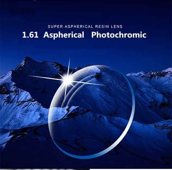 1.61 Index Jednej Vízie Asférické Photochromic Objektív CR-39 Predpis Krátkozrakosť Okuliare Objektív Anti-Žiarenia Optické Šošovky