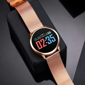 Upgrade Newwear Q8 OLED Smart Hodinky Farebný Displej Módne Fitness Sledovanie Srdcovej frekvencie bluetooth Šport Smartwatch pre IOS a Android