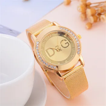 2020 Európska nové módne populárny štýl žena luxusné hodinky značky quartz hodinky Reloj Mujer bežné hodinky z nerezovej ocele