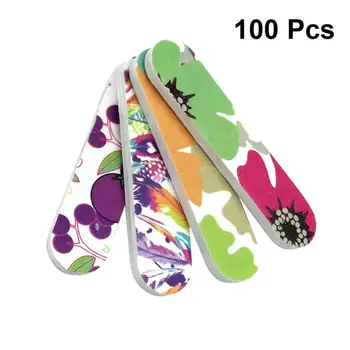 100ks Mini pilníčkov na Nechty Tlač Obojstranná Šmirgeľ Rada Nechtov Nárazníky Manikúra Nástroje (Zmiešané Farby)