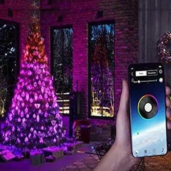 Vianočný Strom Dekorácie Bluetooth Svetlo String Mobile Phone Medený Drôt Svetlo String Diaľkové Ovládanie, Vonkajší Rozprávkových Svetiel