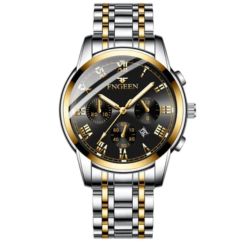 Reloj Hombre 2020 Luxusná Značka New Black Steel Nepremokavé Náramkové Hodinky pre Mužov Hodinu Slávny Business Quartz-sledujte Muž Sledujte Muž