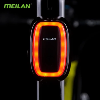 MEILAN X6 Smart Bicykel Zadné Svetlo Auto Štart / Stop Brzdy Snímanie IPx5 Nepremokavé Cyklistické zadné svetlo Nového roku 2020 LED Svetlá