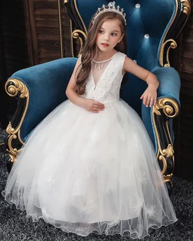 2020 Kvet Dievčatá Bridesmaid, Svadobné Party Šaty Deti Šaty Pre Dievčatá Elegantné Princezná Šaty Deti Oblečenie 3 6 8 10 12 Rok