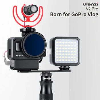 Ulanzi V2 Pro V3 Pro Gopro Vlog Prípade Klietka s 52MM Filter Mic Adaptér clona Vlogging puzdro pre Gopro 7 6 5