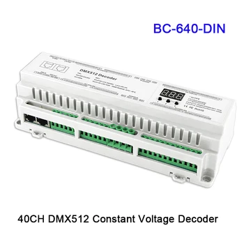 24 32 40 kanál DMX512/8 bit/16bit Vstup DC12V-24V RJ45 Pripojenie LED RGB/RGBW Dekodér radič pre led Pásy na čítanie svetlo