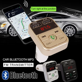 Auto Bluetooth, FM Transmitter, Bezdrôtový Handsfree LED MP3 Prehrávač, USB Nabíjačka, Dual USB 2.1 TF Modulátor Hands-Free Car Rýchle Nabitie