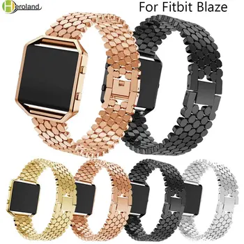 23 mm luxusné Nerezové hodinky Pásmo Pre Fitbit Blaze smart Príslušenstvo náhradné kovové Watchbands WristStrap bez rámu