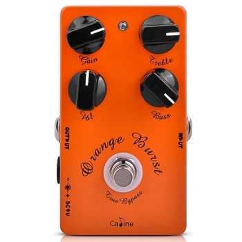 Caline CP-18 Praskla Overdrive Gitara Efekt Pedál Orange Zosilňovač Gitara Pedál Príslušenstvo Diely