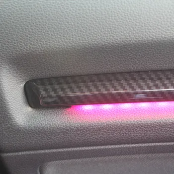 Dvere auta Panel LED Dekoratívne Atmosféru Osvetlenie Interiéru Čalúnenie Uhlíkových Vlákien Farba Štýl Pre Audi A3 8V 2013-16 Interiérové Doplnky