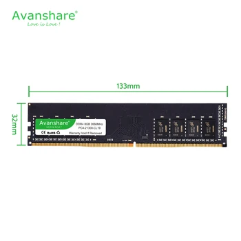 Avanshare DDR4 Ploche RAM 4 GB 8 GB 16 GB 32 gb Pamäte DDR4 2400 2666 3200Mhz Memoria DDR4 Ram Dimm 288-Pin 1.2 V, Vysoký Výkon