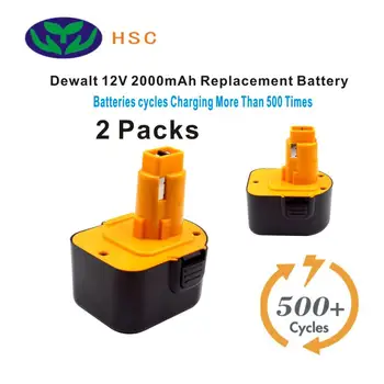 2 KS 2.0 AH nabíjacie batérie DEW12A NiMh batérie 12V Náhrada za DEWA DE9071 DE9075 DW9071 DW9072 batéria 12V