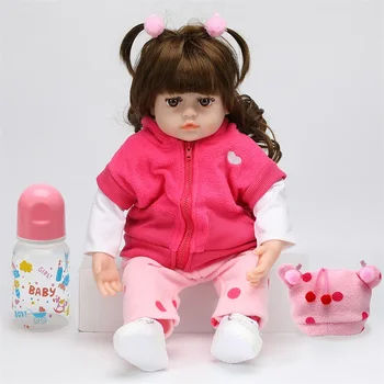 Reborn Bábiky Baby Hračky Ružový Látkové Telo Realisticky Mäkké Silikónové Realistické Baby Doll S Žirafa Batoľa Narodeniny, Vianočné Darčeky