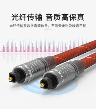 Vysoko kvalitný optický zvukový reproduktor wire audio zosilňovač pripojený na druhej strane úst koaxiálny kábel