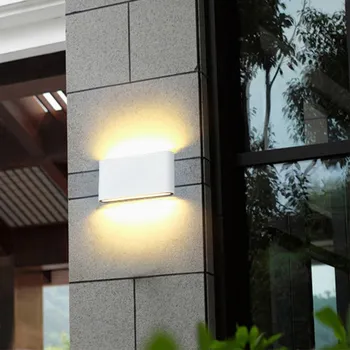 Nepremokavé Vonkajšie Nástenné Svietidlo 12W LED Zdroj Hore A Dole Osvetlenie Moderný Minimalistický Vnútorné Vonkajšie Inžinierske Veranda, Záhradné Svetlo