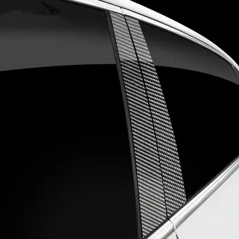 Carbon Fiber Auto Okno BC Piliere Flitrami Dekorácie Kryt Výbava 6Pcs Na Mercedes Benz GLA X156 roky 2013-2018/GLC X253 2016-2018