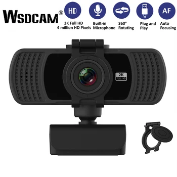 Wsdcam HD 1080P Webcam 2K Počítač PC Webkameru s Mikrofónom pre Live Broadcast Video Volanie Konferenčný Práce Camaras Web PC
