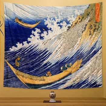 Japonský vlna domáce dekorácie gobelín dekorácie Českých dekorácie Hippie fantasy scény yoga mat gauč deka