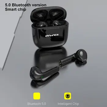 AWEI T26 Bezdrôtové Slúchadlá Bluetooth Slúchadlo 5.0 V Ear Headset, Handsfree súprava Mini Pravda Bezdrôtové Slúchadlá pre mobilné Telefóny