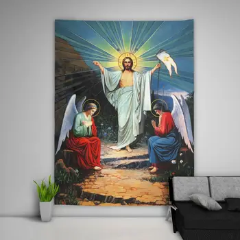 Ježiš Chirst Gobelín Umenie Stene Visí Pohovka, Stôl, Posteľ Kryt Domova