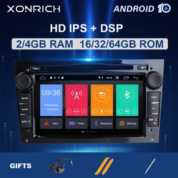 2 Din Android 10 Auto DVD Prehrávač Pre Opel Vectra C, Zafira Corsa B D C Astra H G J Meriva Vivaro Multimediálnu GPS Navigáciu Rádio