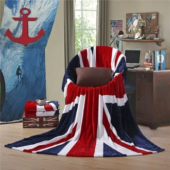2019 Nové Úniu Jack British britskej Vlajky Coral Fleece Deka Vlajku USA TV Deka Na Posteľ Hodiť Domov Cestovné Prikrývky 150x200cm Veľkosť