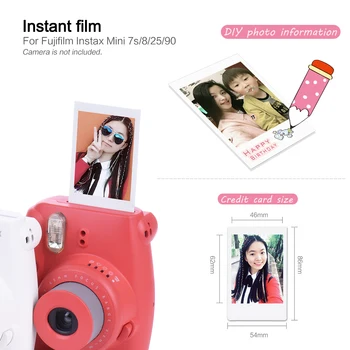 Fujifilm Instax Mini Film 8 9 Filmu 10-200 List Mini White Instant Foto Papier pre Fotoaparát Instax Mini7s 50. 90 Foto Papier, Biely