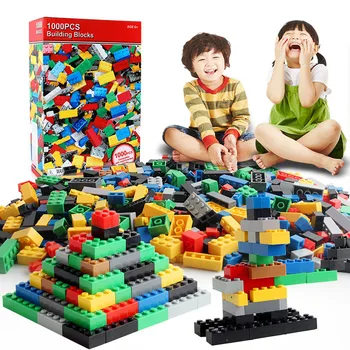 1000 Kusov Mesto DIY Tvorivé Tehly Brinquedos Klasické Stavebné Bloky pre Väčšinu Sady Priateľmi Juguetes Vzdelávacie Hračky pre Deti,