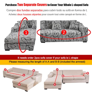 Gauč kryt elastické gauči kryt výkres stoličky kryt Je potrebné, aby 2pieces gauč kryt ak vaša sedačka je rohová tvare L, gauč